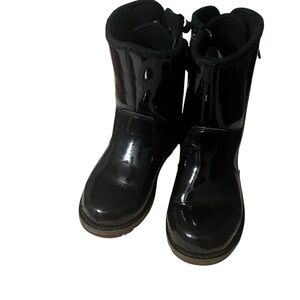 UGG Black Boots Chunky Sole Lace-Up Design